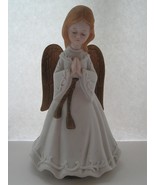 VINTAGE 8 1/2&quot; Ceramic Praying Angel &quot;SILENT NIGHT&quot; San Francisco Music ... - £14.85 GBP