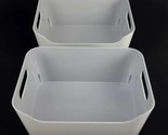 (Lot of 2) IKEA Variera White Box Container Gray Inside  9½&quot;×6¾&quot;    - £15.78 GBP