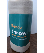Home Fleece Sandcastle Beige Light Weight Throw Blanket 50 X 60 Inches New  - £10.09 GBP