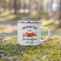 Promoted To Grandpa 2023 Enamel Mug, Grandpa est coffee cup Gifts Grandp... - £14.50 GBP