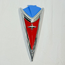 Pontiac Logo Arrowhead Arrow Emblem Badge Red Chrome 3.875 long x 1.875 ... - $14.99