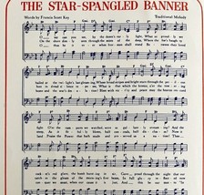 Star Spangled Banner Esso Gas And Oil Sheet Music Promo 1960s Lithograph... - $467.85 MXN