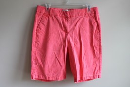 J. Crew Factory 4 Neon Orange Bermuda Shorts 37175 Cotton Stretch - £17.18 GBP