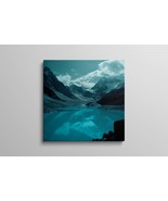 Mountain Lake Photography Landscape Canvas Wall Art Scenic Nature Home D... - £18.77 GBP+