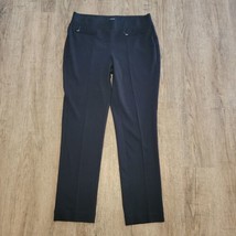 Rafaella Pull On Skinny Stretchy Pants ~ Black ~ Sz 12 ~ Mid Rise~ 29.5&quot; Inseam - £15.54 GBP