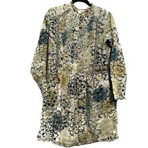Indiwoman by Individual Small Khaki Floral Viscose Boho Long Sleeve Line... - £28.02 GBP