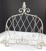 Vtg French Country Bird Wrought Iron Cookbook Stand Book Holder Easel - £28.15 GBP