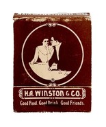 H.A. Winston And Co Restaurant Vintage Matchbook Closed Penn Full Unused... - $27.15 CAD