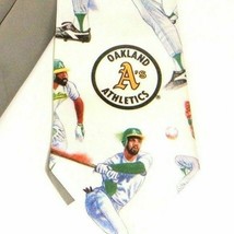 Vtg Tie Ralph Marlin 1991 Oakland A&#39;s Athletics Baseball Tim Petersen Sp... - £15.78 GBP