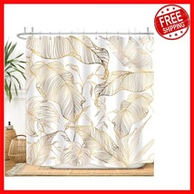 Luxurious Tropical Banana Leaf Shower Curtain with 12 Hooks, 72x72 Inches - $655.29 MXN