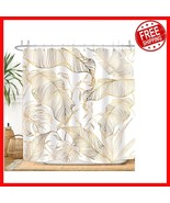 Luxurious Tropical Banana Leaf Shower Curtain with 12 Hooks, 72x72 Inches - $645.29 MXN
