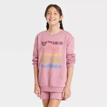 Art Class Girl&#39;s Old Rose Graphic Sweatshirt - Follow Your Dreams - Size M (7-8) - £6.17 GBP