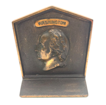 VINTAGE ANTIQUE GEORGE WASHINGTON CAST IRON METAL BOOKEND - £31.46 GBP