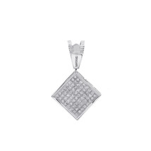3.00 Carat Princess Cut Diamond Rhombus Pendant 14K White Gold - £2,437.25 GBP