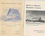Bellevue Heights Methodist Church Brochures Syracuse New York 1964 - $27.72