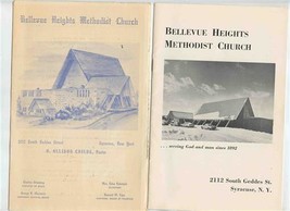 Bellevue Heights Methodist Church Brochures Syracuse New York 1964 - £21.79 GBP