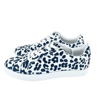 Topshop Women Black White Leopard Print Canvas Sneakers SZ 10 US 40 EU SH12 - $49.00