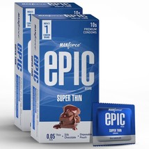 Manforce Epic Desire Super Thin Premium Condom for Men Silk Chocolate Fl... - £18.81 GBP