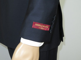 Men Suit BERLUSCONI Turkey Italian Wool 180's Double Breasted UGS94-12 Navy image 4
