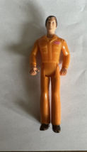 Vintage 1970s Tonka Toys Action Figure Pit Crew mechanic Man Orange Jumpsuit - £11.03 GBP