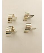 4 Vintage Twisted Curled Silver Colored Metal Napkin Holder Rings - $9.49