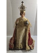 Vtg Infant of Prague Chalkware or Plaster Figurine Statue Religious Chri... - $1,646.15 MXN