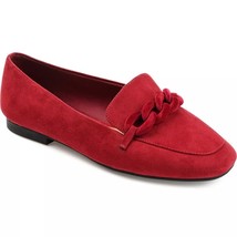 Journee Collection Women Slip On Chain Loafers Cordell Size US 7M Red Fa... - £20.57 GBP