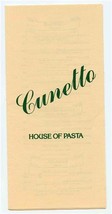 Cunetto House of Pasta Menu Magnolia Avenue St Louis Missouri 1990&#39;s - £14.20 GBP