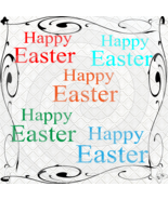 Happy Easter-Digital ClipArt-Font-PNG-Gift Tag-T shirt-Jewelry-Holiday-S... - $37.30 MXN