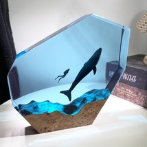 Resin Ocean Lamp Submariner Whale Decoration Creative Crafts Home Decoration - £100.91 GBP