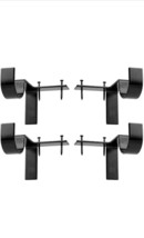 4Pcs Curtain Pole Brackets No Drill Curtains Rod Holder Into Wooden Wind... - $9.90