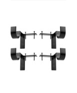 4Pcs Curtain Pole Brackets No Drill Curtains Rod Holder Into Wooden Wind... - €8,56 EUR