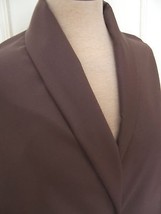 4yd Winter Wgt Italian Designer Brown Super 180 Cashmere Wool Gabardine Fabric - $149.29