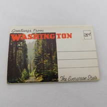 Souvenir Postcard Folder Greetings From Washington The Evergreen State Rainier - £11.66 GBP