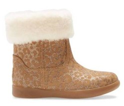 Baby Girls Booties UGG Jorie II Glitter Leopard Brown Genuine Shearling Boots - £38.36 GBP