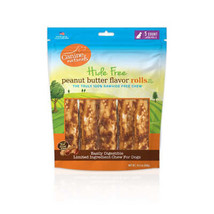 Canine Natural Hide Free 7&quot; Peanut Butter Large Roll 5Pk - £27.82 GBP