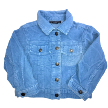 Lands End Girls Corduroy Trucker Jacket Girl Size S(4) Blue Button-Front - £14.38 GBP