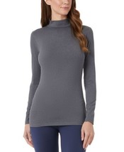 32 DEGREES Womens Cozy Heat Mock-Neck Long-Sleeve Top,Heather Charcoal S... - $29.03