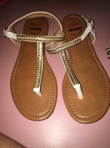 Womens Size 6 Alpine Swiss Sandals White Rhinestone Shiny Summer Straps ... - £27.16 GBP