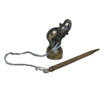 Vintage Brass Elephant Figurine with Attached Pencil Japan - $278.12 MXN