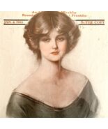 Saturday Evening Post Cover 1913 Beautiful Woman Lithograph Art DWCC2 - $69.67 CAD