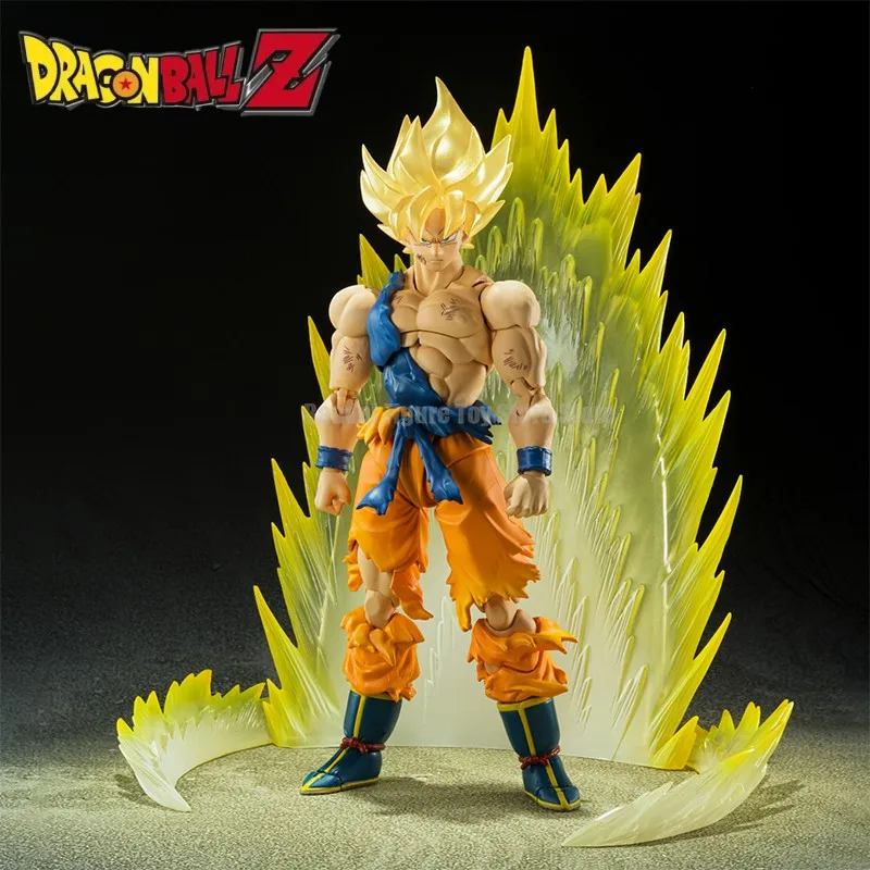 Original Bandai Dragon Ball Son Goku Action Figure S.H.F Battle Damage Form - £210.11 GBP