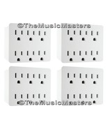 (4) Electrical Socket 6-Way Power Splitter 6 Outlet AC Wall Plug Adapter... - $23.65