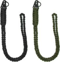 2 Pieces Heavy Duty Paracord Lanyard Braided 550 Necklace Keychains Whistles Wri - £11.36 GBP