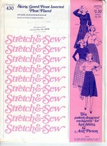 Stretch &amp; Sew 430 Skirts: Gored, Front Inverted Pleat, Flared, Hip Sz 30-46 Vtg - £9.75 GBP