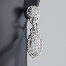 Judith Ripka Sterling Orecchini Pendenti Argento W/ Cz Accenti Omega Pos... - €271,50 EUR