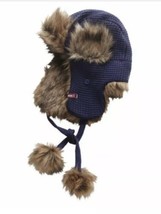 NEW Womens Helly Hansen Nordic Purple Bearfur Ski Hat Cap With Ear flaps... - £28.43 GBP