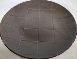 Pier 1 Imports "CUBIC" Brown Stoneware Dinner Plate - £10.07 GBP