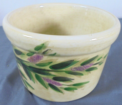 Tabletops Gallery Provincial Herbs Hand Painted Hand Crafted Small Crock Bowl - £7.55 GBP