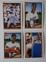 1991 Topps Traded San Diego Padres Team Set of 4 Baseball Cards - £2.58 GBP